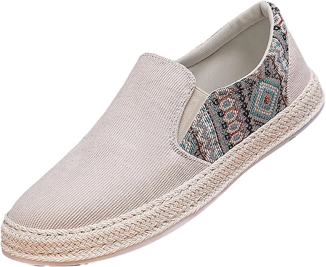 2025 Men's New Spring and Fisherman's Shoes Canvas Thick Soled Slip On Shoes Men Sneaker