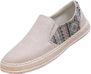 2025 Men's New Spring and Fisherman's Shoes Canvas Thick Soled Slip On Shoes Men Sneaker