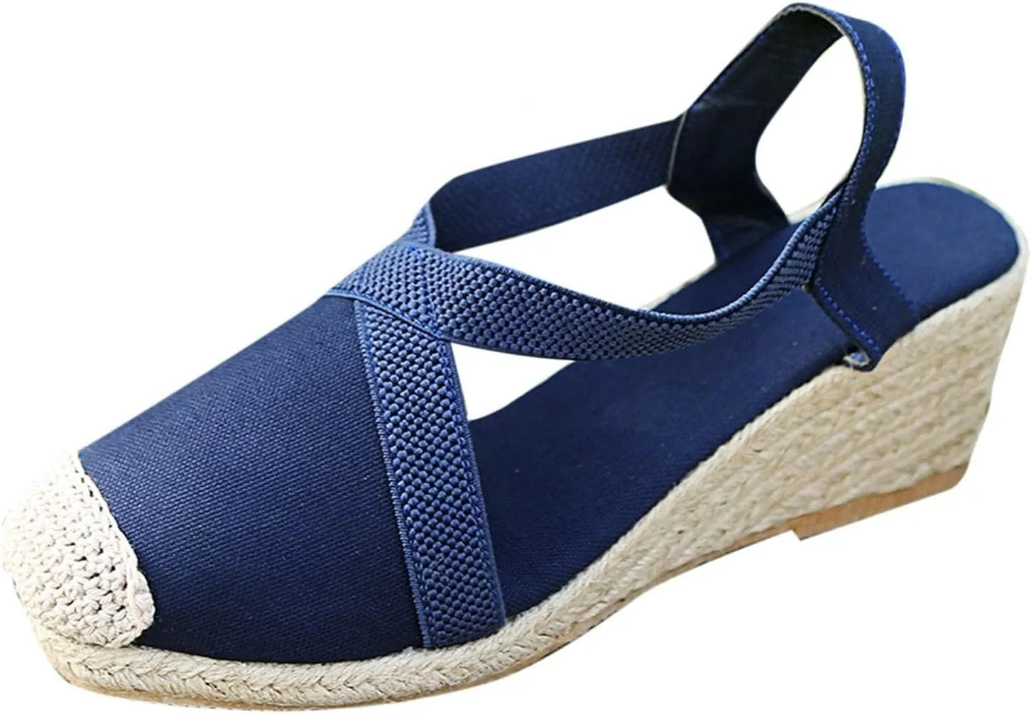 2025 Wedge Platform Espadrille Flats for Women 2025 Fashion Casual Closed Toe Cross Ankle Strap Slingback Chunky High Heels Dress Sandals,Wedge Slip On Loafers Summer Walking Shoes