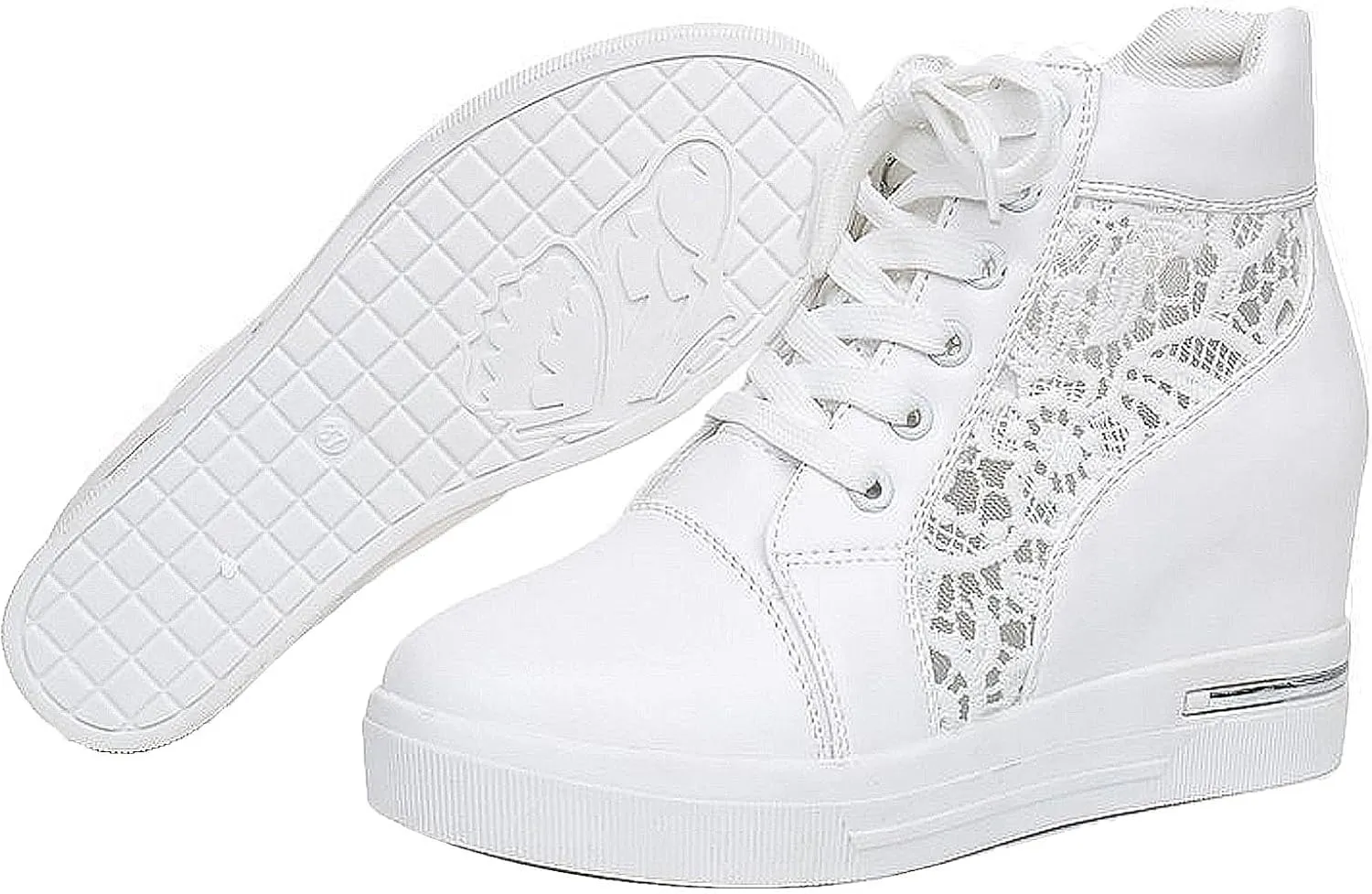 2025 Wedge Sneakers Platform Hidden High Heels Sneakers for Women Dressy Lace Up Sports Running Walking Shoes Sandals