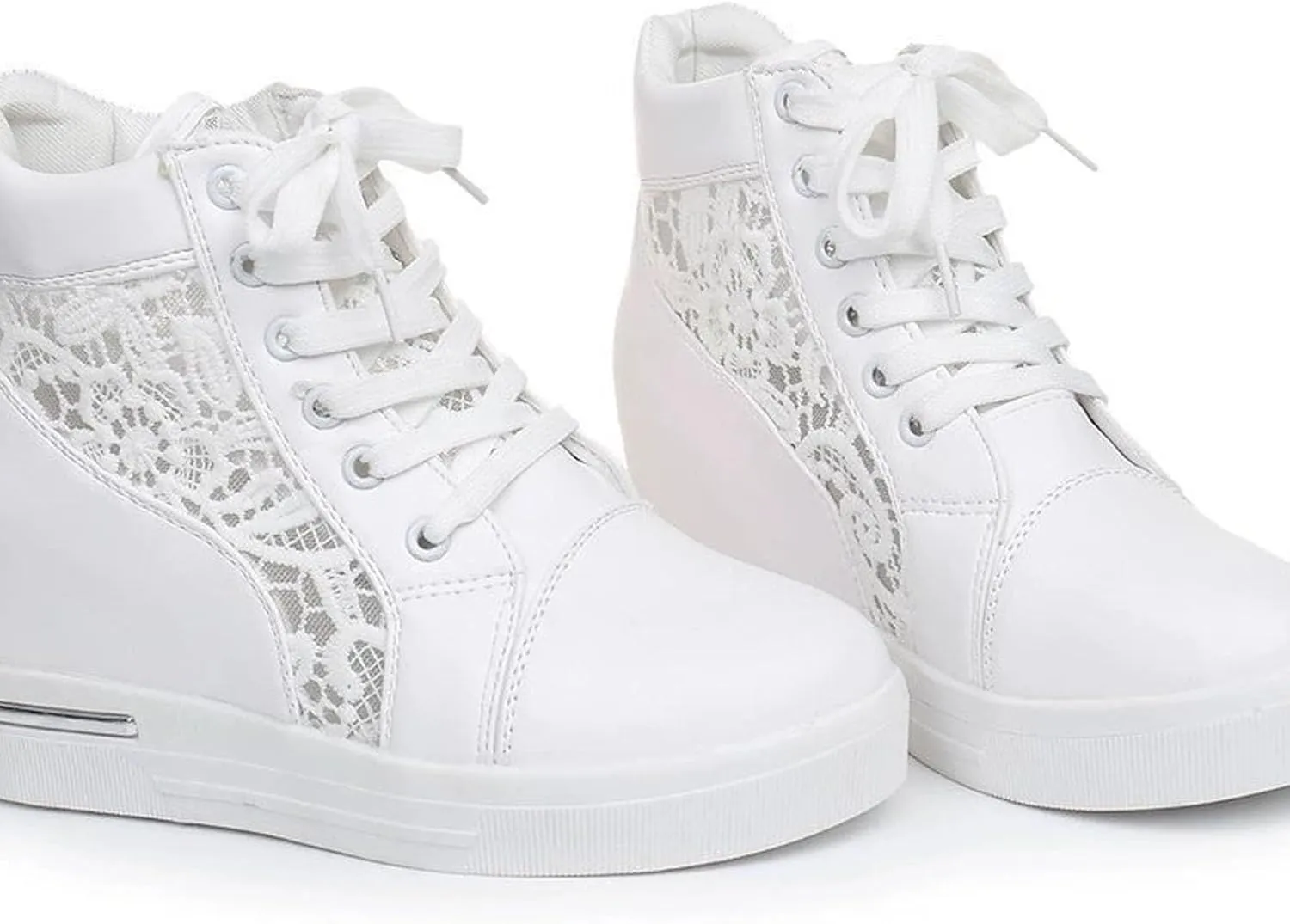 2025 Wedge Sneakers Platform Hidden High Heels Sneakers for Women Dressy Lace Up Sports Running Walking Shoes Sandals