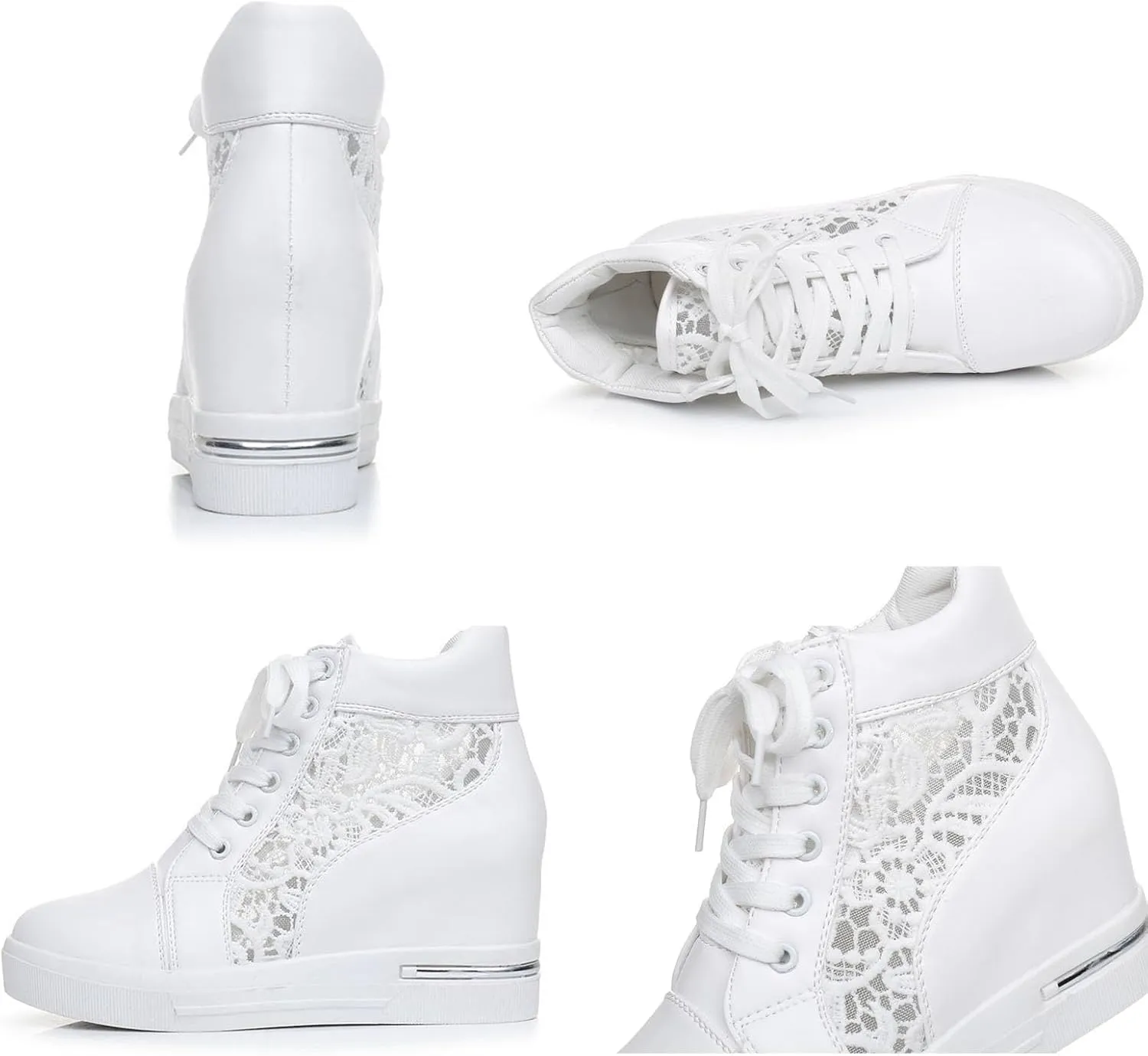 2025 Wedge Sneakers Platform Hidden High Heels Sneakers for Women Dressy Lace Up Sports Running Walking Shoes Sandals