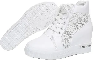 2025 Wedge Sneakers Platform Hidden High Heels Sneakers for Women Dressy Lace Up Sports Running Walking Shoes Sandals