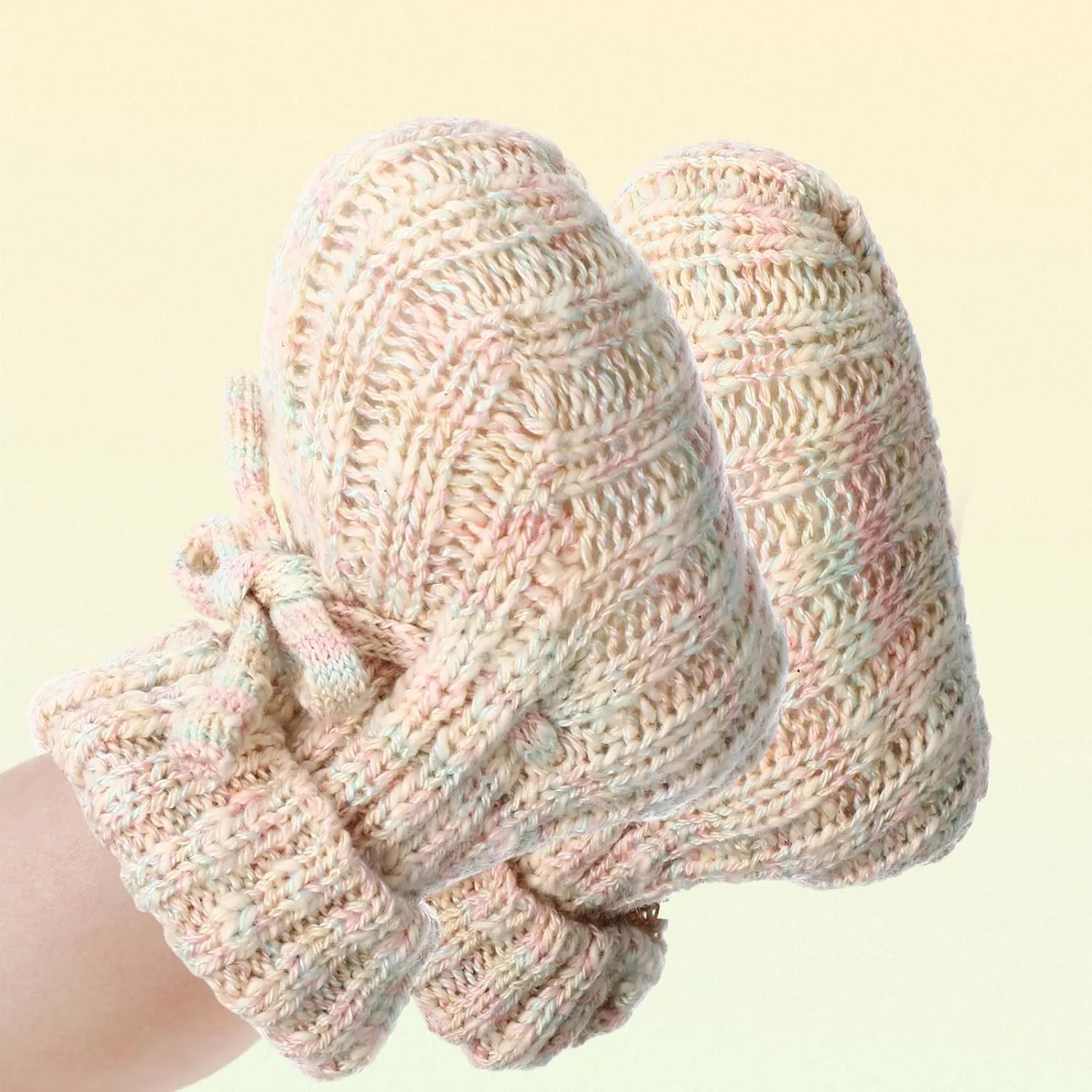 3 Pairs Knitted Baby Booties 0-6 Months Newborn Baby Shoes First Walkers Cozy Shoes for Infant Boy Girl