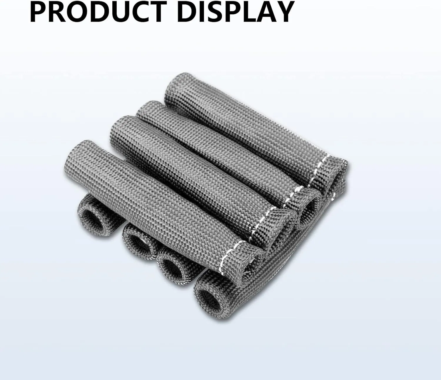 8 PCS Spark Plug Protect Boots, 1200 Degree Spark Plug Wire Boots Heat Shield Protector Sleeve, 6 Inch Heat Shield Thermal Protection Insulator Sleeve (Black)