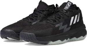 adidas Unisex Dame 8 Basketball Shoe, Black/White/Grey, 6.5 US Men