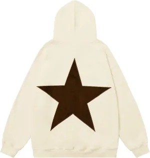 Aelfric Eden Star Hoodies Y2k Oversized Graphic Hoodies Aesthetic 90s Crewneck Sweatshirt Long Sleeve Pullover Tops