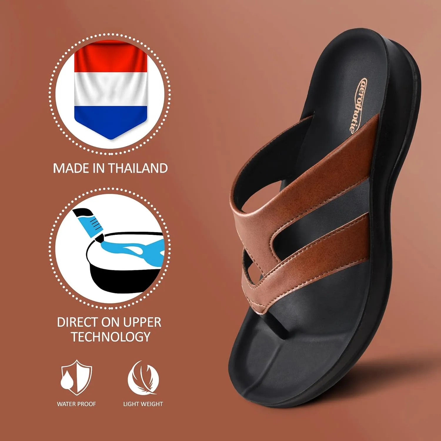 AEROTHOTIC Arch Supportive Strappy Orthotic Comfortable Flip Flops Cushion Soft Toe Post Non-Slip Summer Casual Travel Walking Thong Sandals Women Beach Essentials