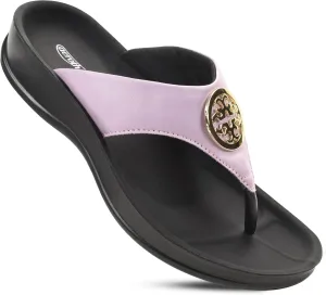 AEROTHOTIC Arch Supportive Strappy Orthotic Comfortable Flip Flops Cushion Soft Toe Post Non-Slip Summer Casual Travel Walking Thong Sandals Women Beach Essentials
