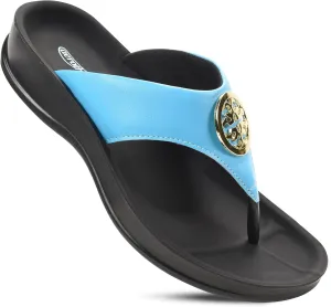 AEROTHOTIC Arch Supportive Strappy Orthotic Comfortable Flip Flops Cushion Soft Toe Post Non-Slip Summer Casual Travel Walking Thong Sandals Women Beach Essentials