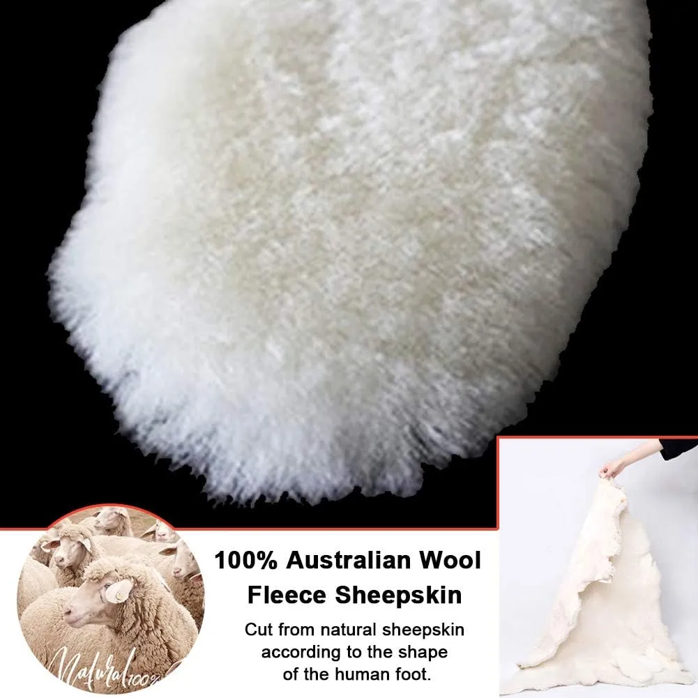 Ailaka Sheepskin Sport Wool Insoles for Women & Men, Premium Thick Fur Fleece Replacement Warm Inserts for Shoes Boots Slippers Sneakers