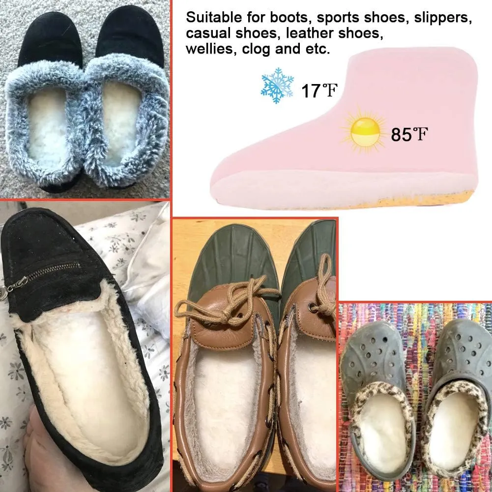 Ailaka Sheepskin Sport Wool Insoles for Women & Men, Premium Thick Fur Fleece Replacement Warm Inserts for Shoes Boots Slippers Sneakers