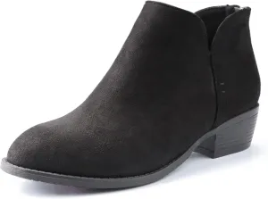 Ankle Boots for Women.Women's Low Heeled Booties.Fashion Thick Heel Design