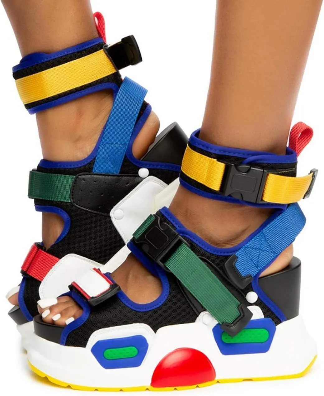 Anthony Wang Platform Women's Buckle Sandals-Mulberry-01