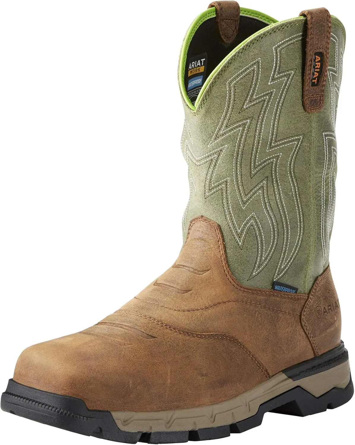 Ariat Rebar Flex Western Waterproof Composite Toe Work Boot – Men’s Leather Boots
