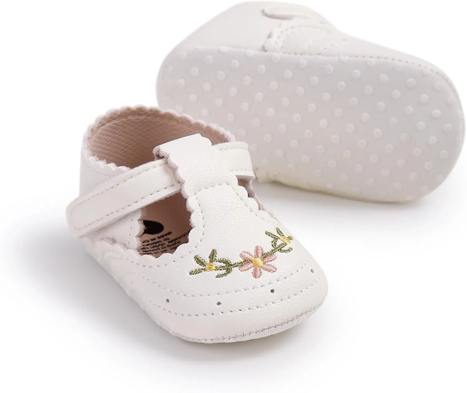 Baby Shoes Girls Mary Jane Flats Non Slip Soft Sole PU Leather Infant Toddler Sneakers First Walkers Party Christmas Dress Shoes