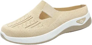 Backless Sneakers for Women Comfort Orthopedic Arch Support Comfortable Casual Shoes Breathable Mesh Slip On Slippers