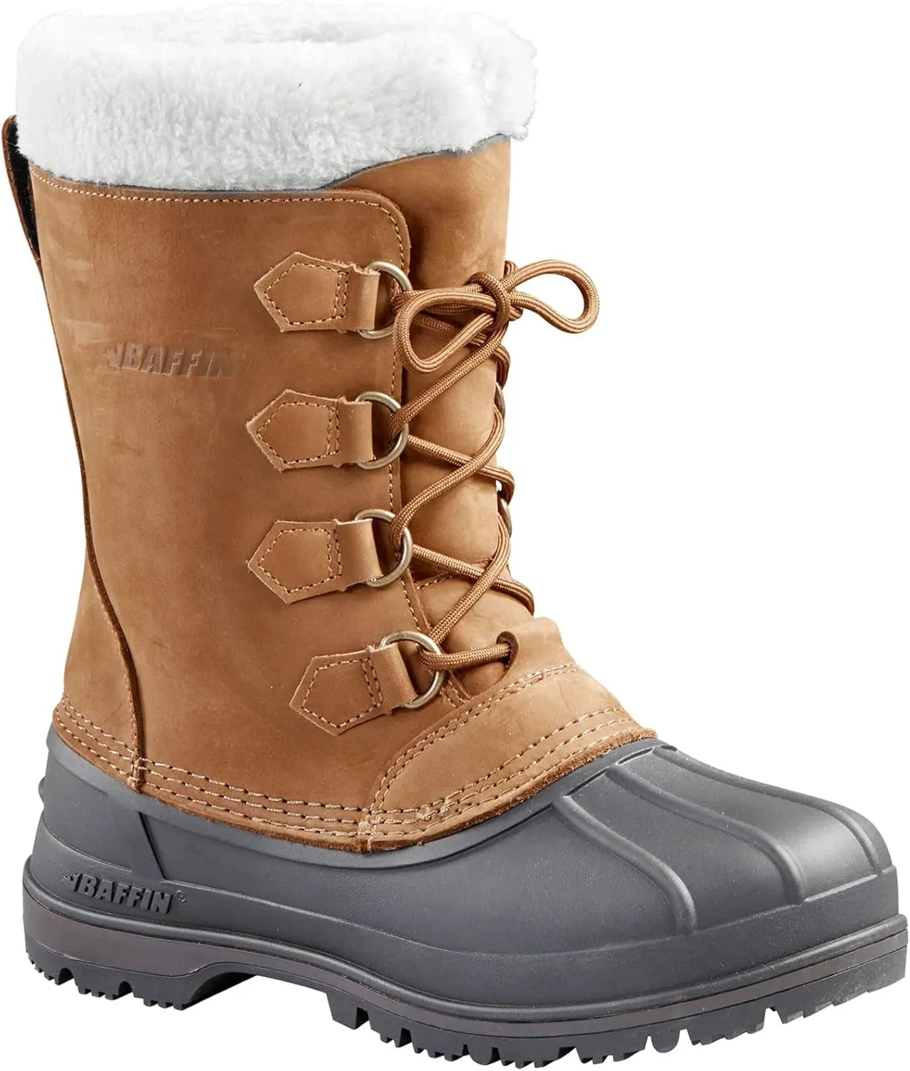 Baffin Women's CANADA Winter Boots | Waterproof Insulated Leather Boots for Cold Weather | Faux-Fur Collar & GelFlex Midsole