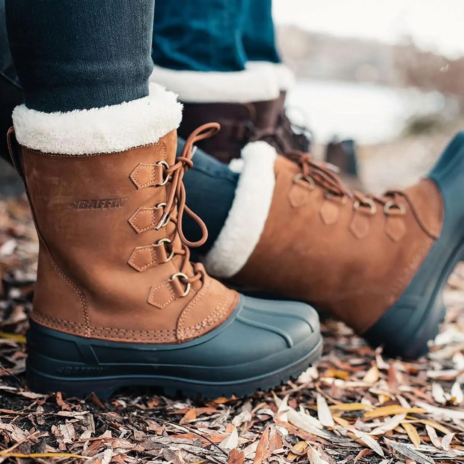 Baffin Women's CANADA Winter Boots | Waterproof Insulated Leather Boots for Cold Weather | Faux-Fur Collar & GelFlex Midsole