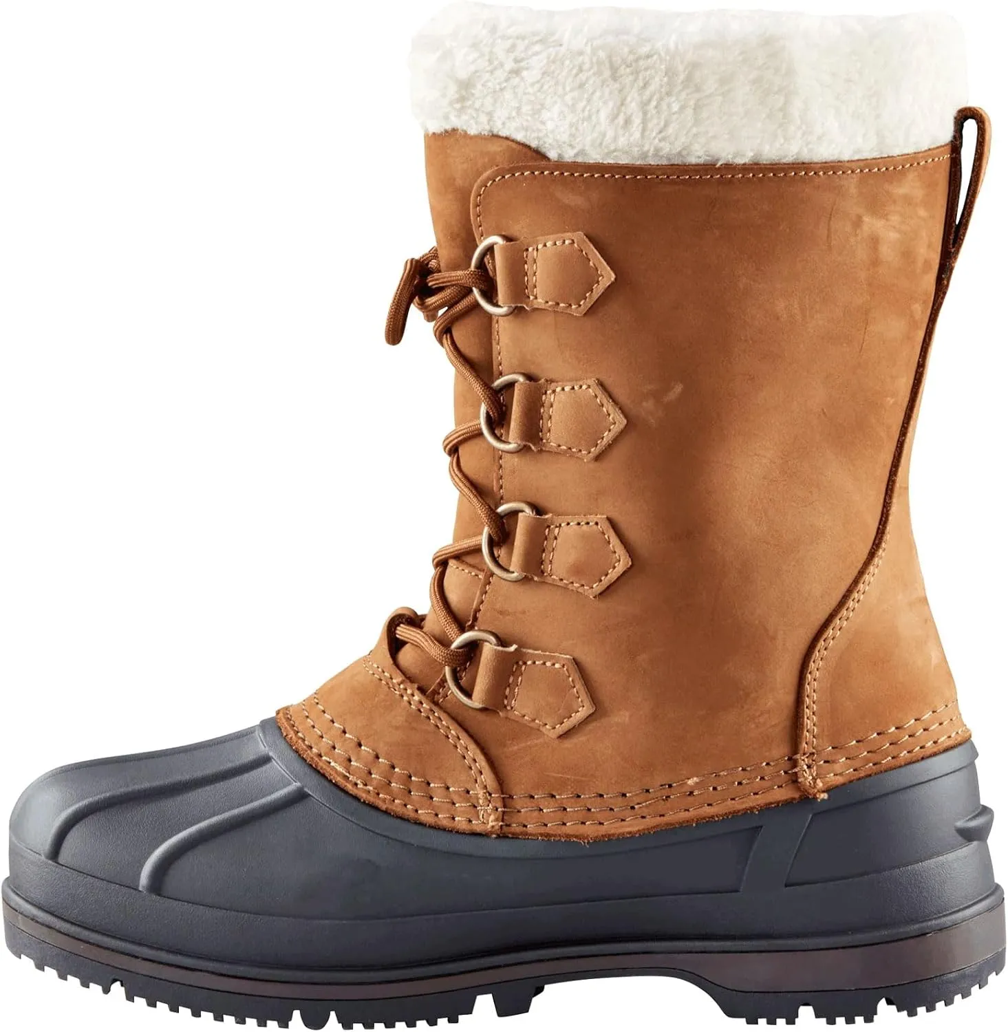 Baffin Women's CANADA Winter Boots | Waterproof Insulated Leather Boots for Cold Weather | Faux-Fur Collar & GelFlex Midsole