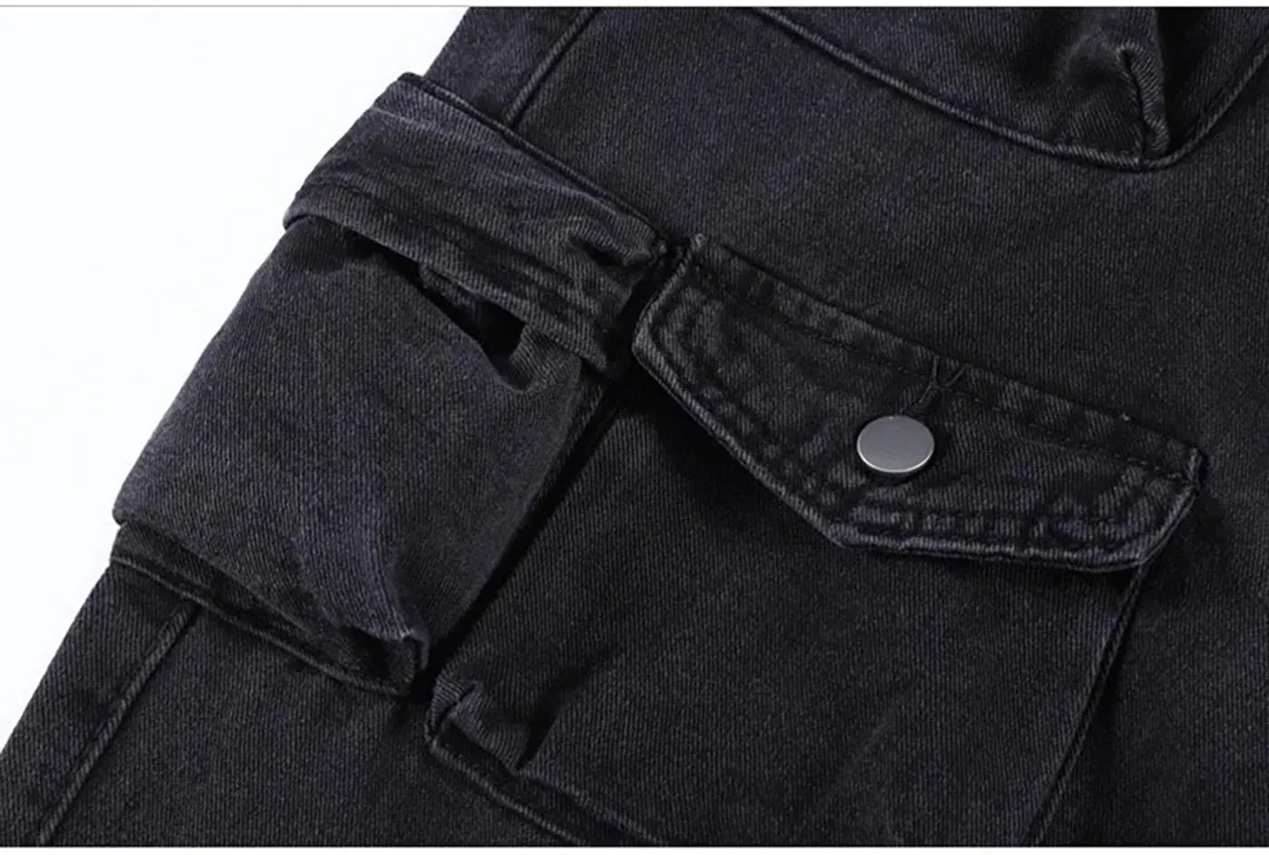 Baggy Cargo Pants for Women Girls Wide Leg Jeans Y2k Hip Hop Streetwear Low Rise Oversized Jeans Grunge Clothes Blue