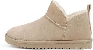 BCTEX COLL Women's Winter Snow Mini Boots Classic Faux Fur Lined Warm Short Slip On Ankle Boots Gift, Black, Chestnut, Beige