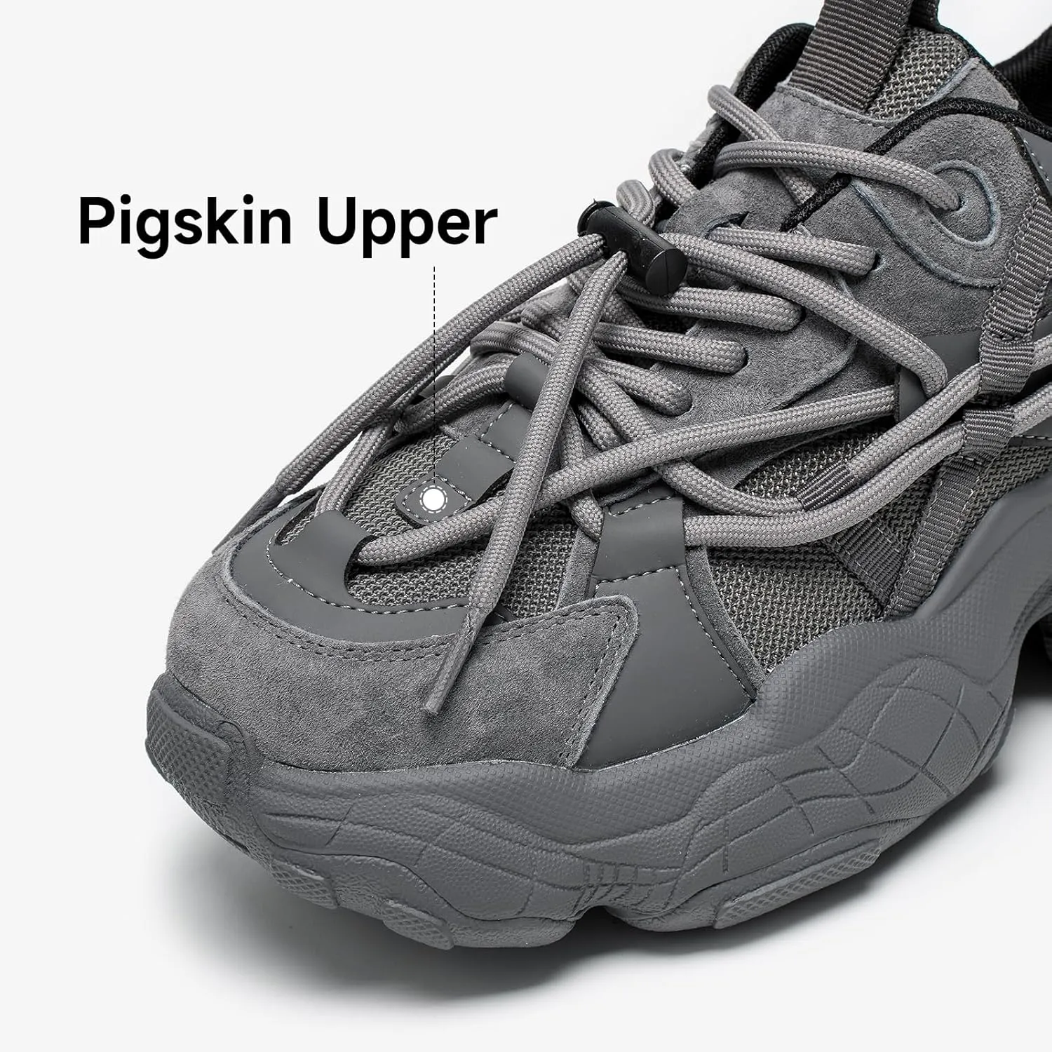 BEAU TODAY Womens Chunky Sneakers,Womens Fashion Sneakers,90s Comfortable Running Dad Shoes,Platform Casual Lace up Non Slip Rave Tennis Walking Shoes