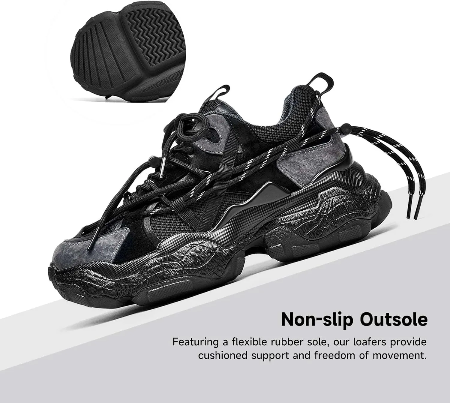 BEAU TODAY Womens Chunky Sneakers,Womens Fashion Sneakers,90s Comfortable Running Dad Shoes,Platform Casual Lace up Non Slip Rave Tennis Walking Shoes