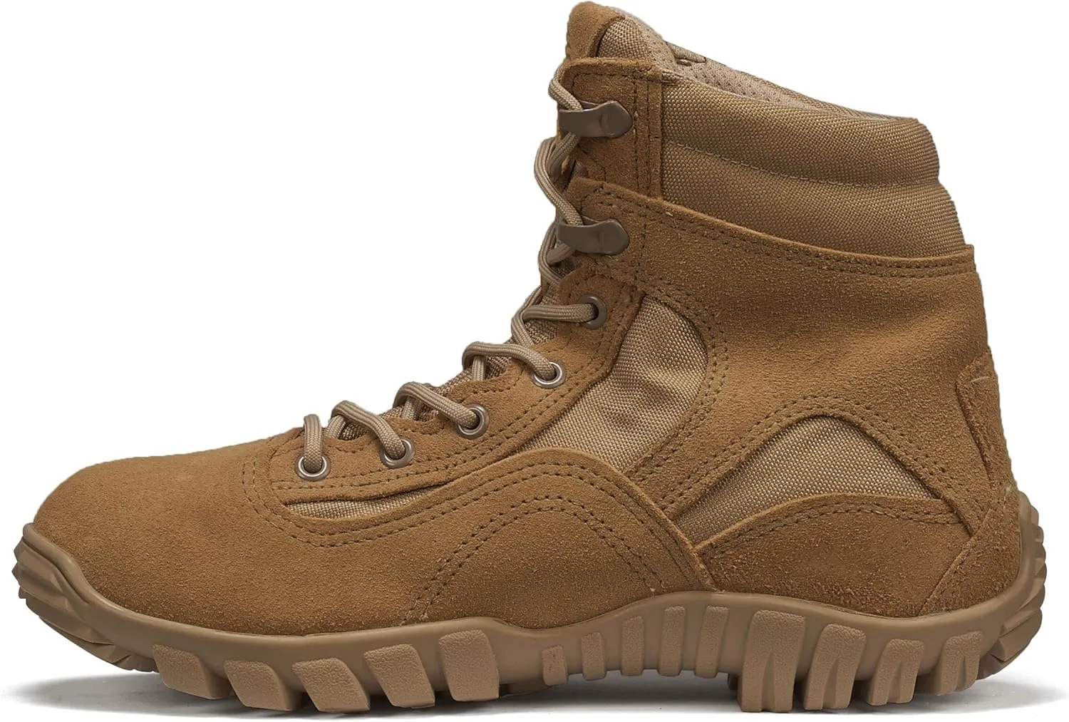 Belleville 763 6” Waterproof Hybrid Assault Combat Boots for Men - Full-Grain Desert Tan Leather with Breathable Gore-Tex Lining and Vibram Ibex Outsole; Berry Compliant