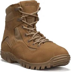 Belleville 763 6” Waterproof Hybrid Assault Combat Boots for Men - Full-Grain Desert Tan Leather with Breathable Gore-Tex Lining and Vibram Ibex Outsole; Berry Compliant