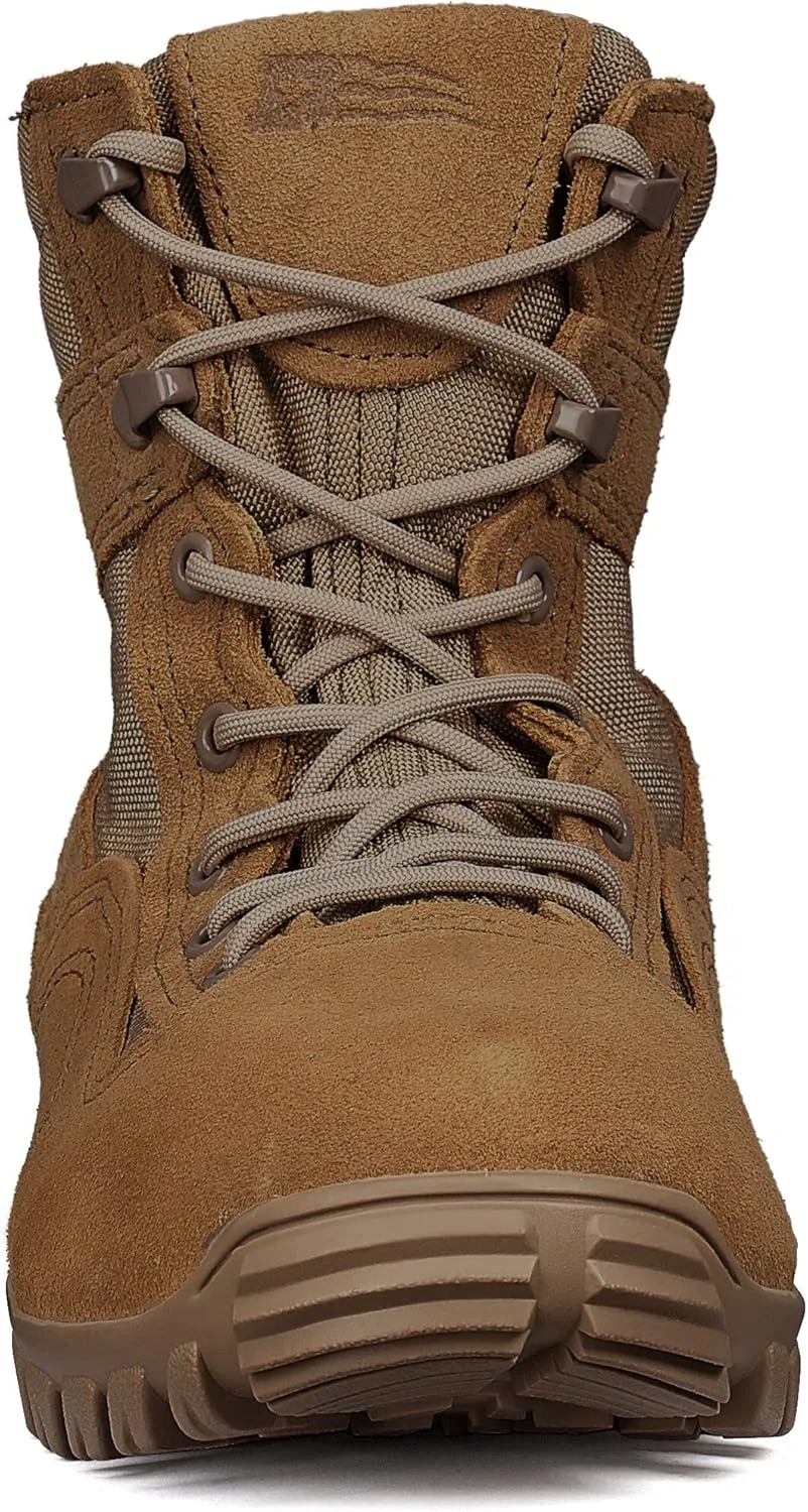 Belleville 763 6” Waterproof Hybrid Assault Combat Boots for Men - Full-Grain Desert Tan Leather with Breathable Gore-Tex Lining and Vibram Ibex Outsole; Berry Compliant