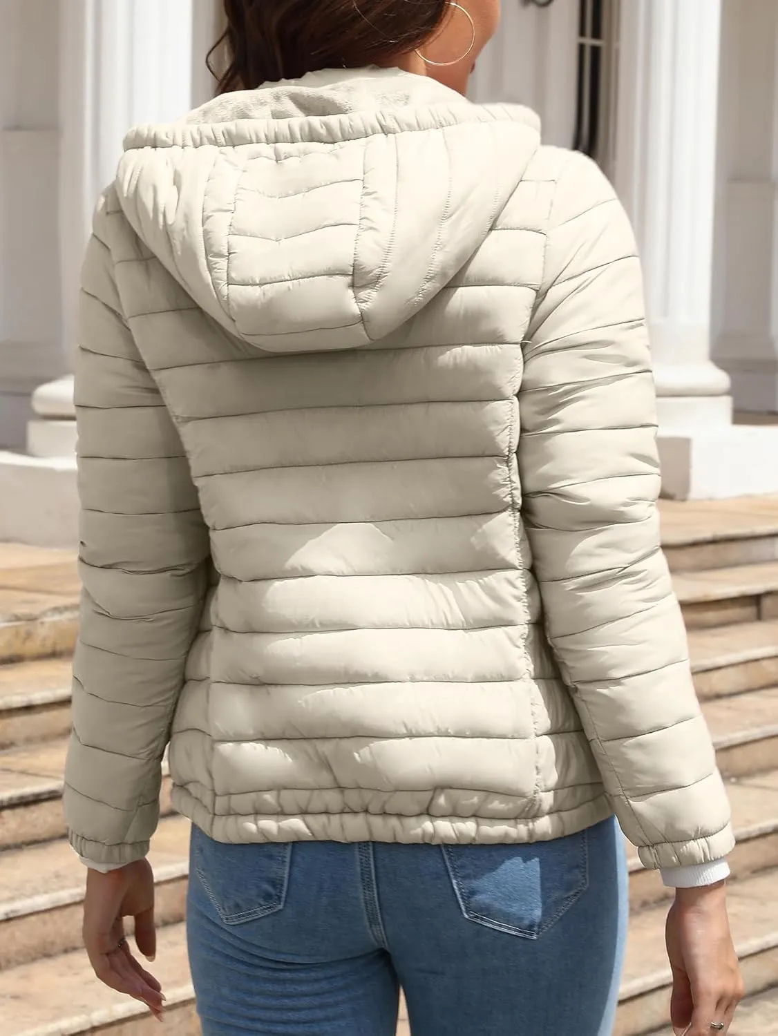 Bellivera Women's Quilted Lightweight Jacket Puffer Coat Women Bubble for Spring and Winter