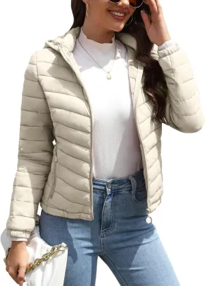 Bellivera Women's Quilted Lightweight Jacket Puffer Coat Women Bubble for Spring and Winter