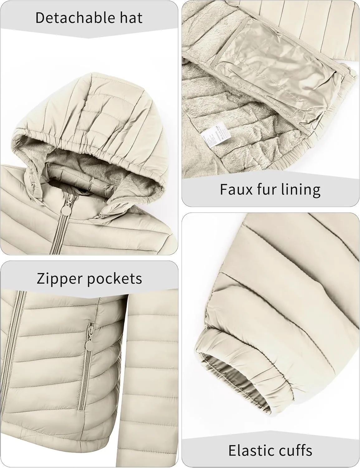 Bellivera Women's Quilted Lightweight Jacket Puffer Coat Women Bubble for Spring and Winter