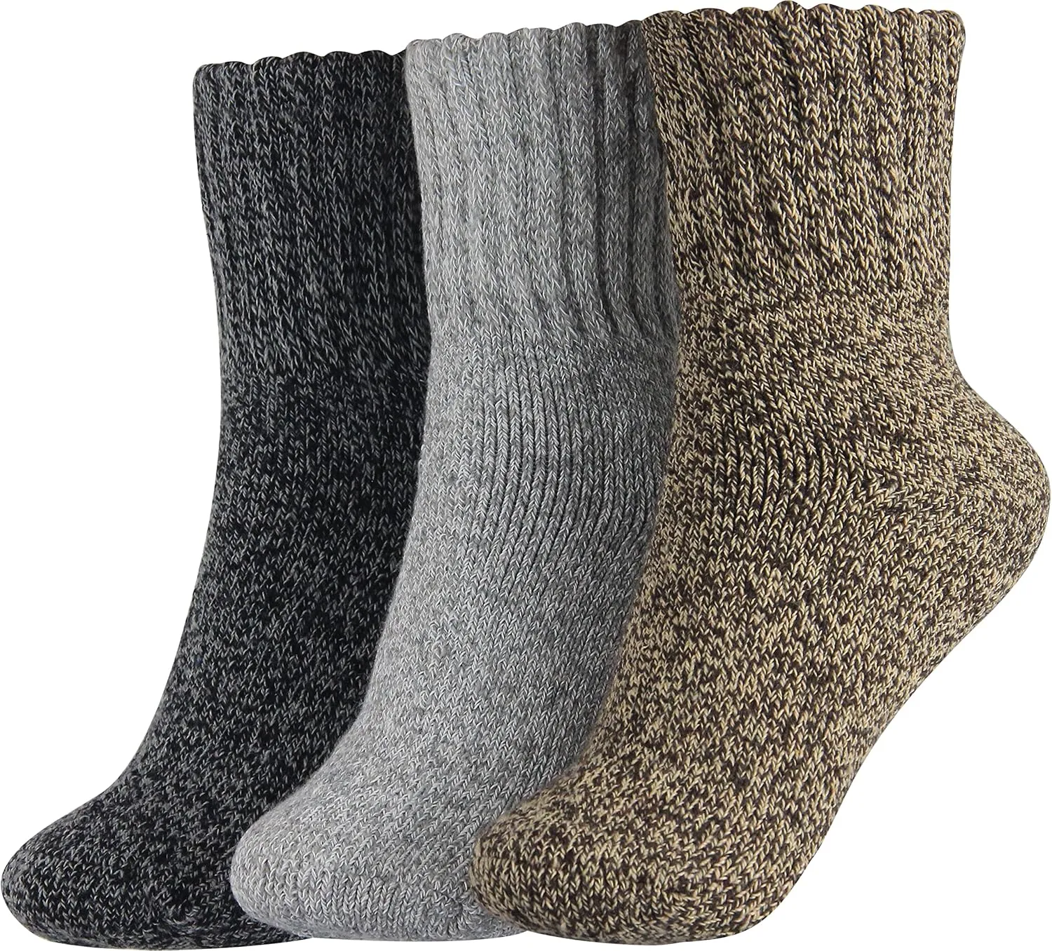 BenSorts Women's Winter Boots Socks Thick Warm Cozy Crew Socks Solid Color Gifts