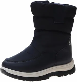 Big Kids Thick Snow Boots Boys Girls Kids Childrens Outdoor Ski Fashion Shoes Winter Warm Light Non Slip Flat Booties