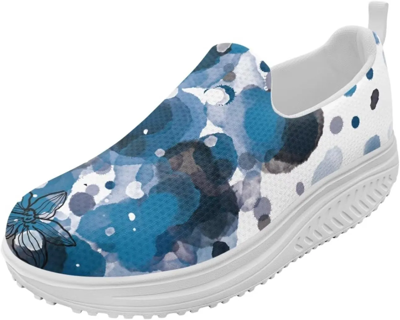 Binienty Women Platform Shoes Non-Slip Jogging Sneakers Retro Walking Hiking Traveling Loafers Outings Footwear