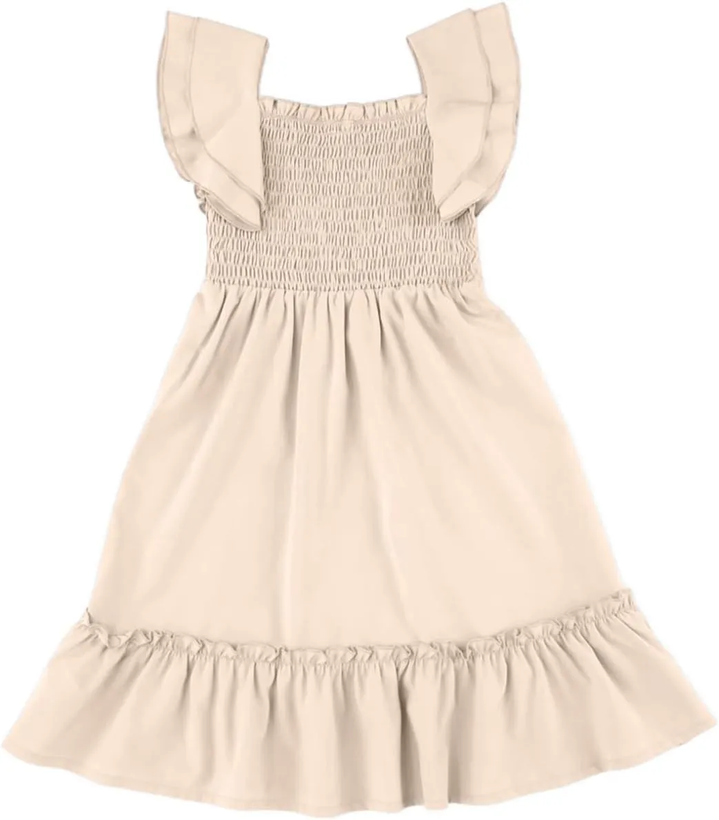 blibean Tween Girls Elegant Ruffle Sleeve Dresses Size 6-15 Years