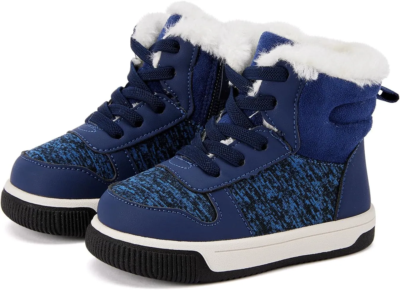 BMCiTYBM Toddler Boy Girl Snow Boots Waterproof Winter Warm Shoes Baby High Top Nonslip Lightweight Outdoor Sneakers for Cold Weather (Infant/Toddler)