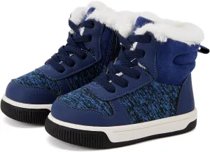 BMCiTYBM Toddler Boy Girl Snow Boots Waterproof Winter Warm Shoes Baby High Top Nonslip Lightweight Outdoor Sneakers for Cold Weather (Infant/Toddler)
