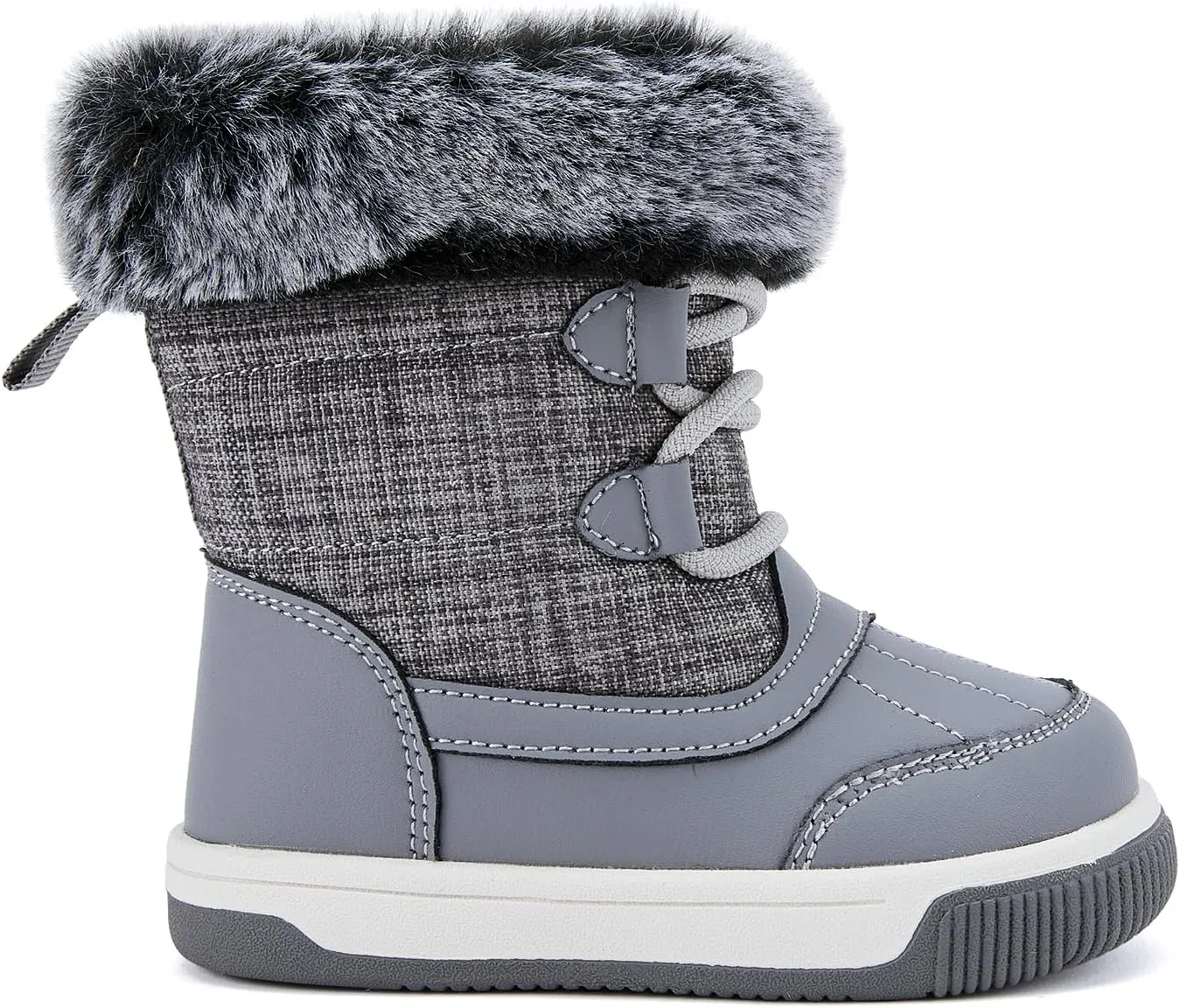BMCiTYBM Toddler Boy Girl Snow Boots Waterproof Winter Warm Shoes Baby High Top Nonslip Lightweight Outdoor Sneakers for Cold Weather (Infant/Toddler)