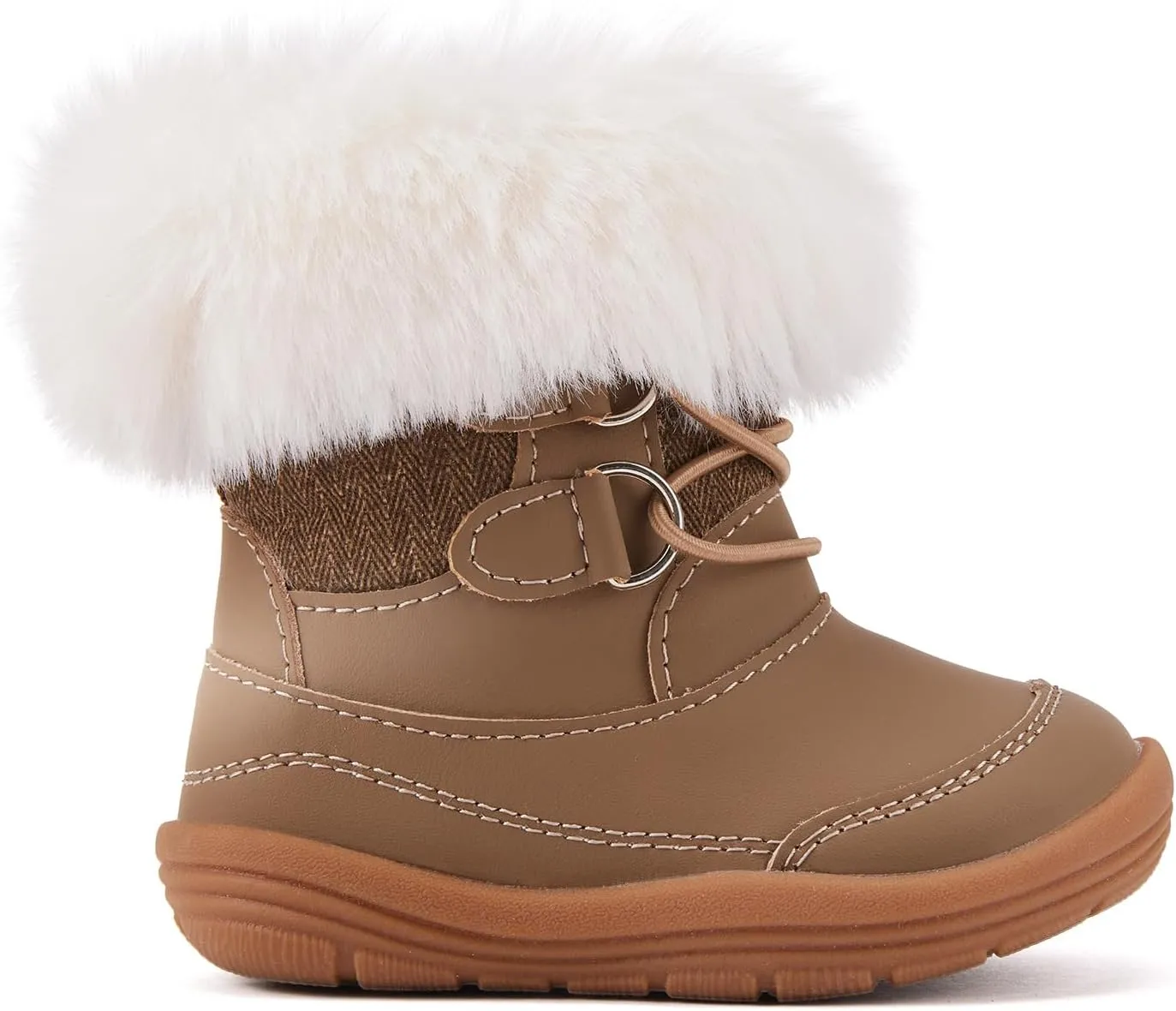 BMCiTYBM Toddler Snow Boots Baby Boys Girls Winter Warm Boots Infant High Top Shoes Faux Fur Bootie for Cold Weather Outdoor