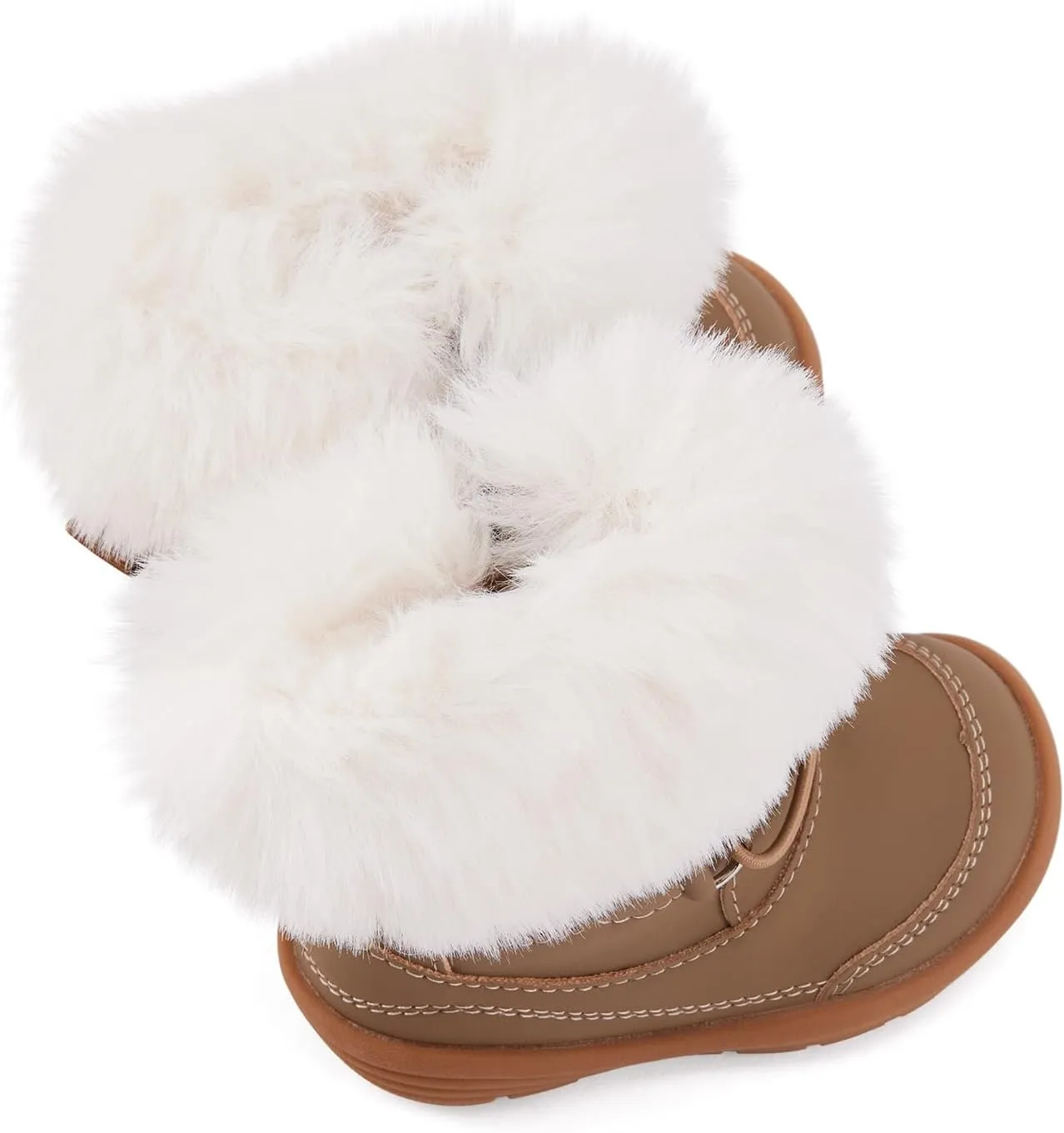 BMCiTYBM Toddler Snow Boots Baby Boys Girls Winter Warm Boots Infant High Top Shoes Faux Fur Bootie for Cold Weather Outdoor