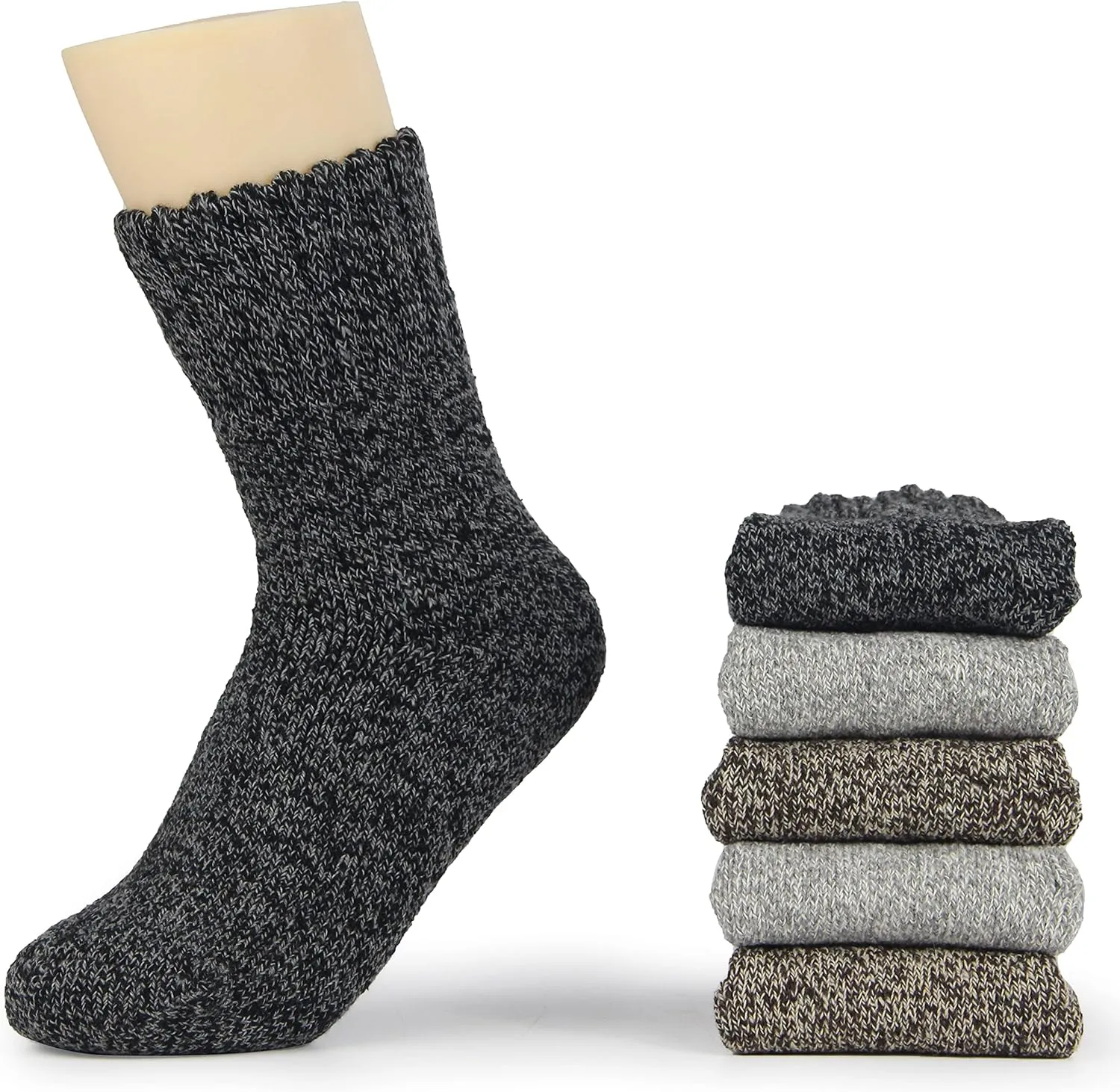 BomKinta Boot Socks for Women Winter Solid Thick Warm Socks Cozy Crew Socks Christmas Gift
