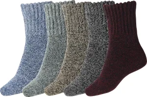 BomKinta Boot Socks for Women Winter Solid Thick Warm Socks Cozy Crew Socks Christmas Gift