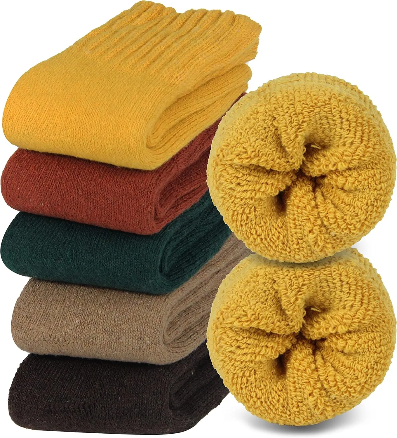 BomKinta Boot Socks for Women Winter Solid Thick Warm Socks Cozy Crew Socks Christmas Gift