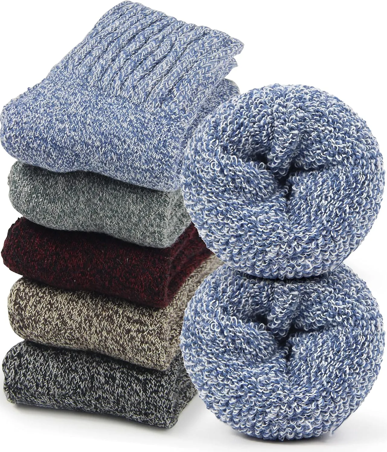BomKinta Boot Socks for Women Winter Solid Thick Warm Socks Cozy Crew Socks Christmas Gift