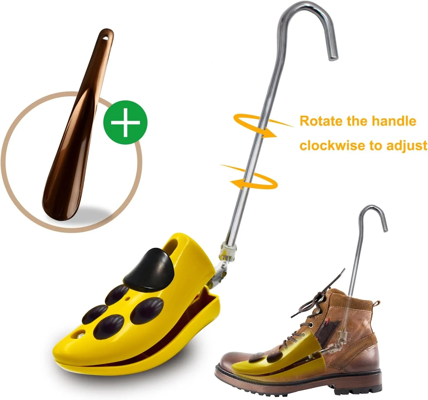 Boot Stretchers for Cowboy Boots, 2 Pack Adjustable Shoe Boot Stretcher for Men's Women's Thick Wide Feet