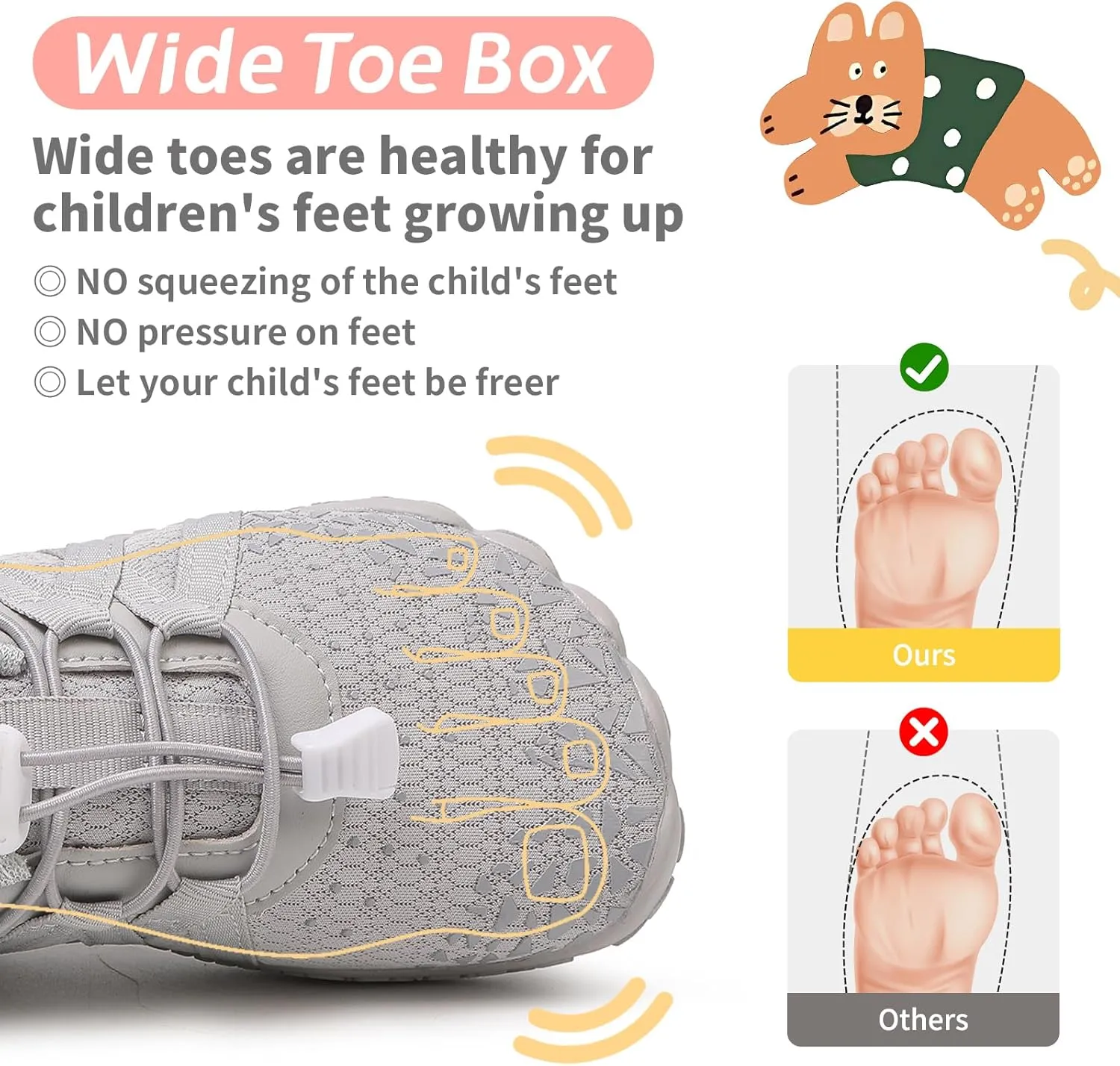 Boys Girls Barefoot Shoes Kids Toddler Wide Toe Box Minimalist Zero Drop Water Shoes Footwear Athletic Sneakers for Wrestling Hiking Camping Skateboard Climbing Running Training Sport Light Breathable