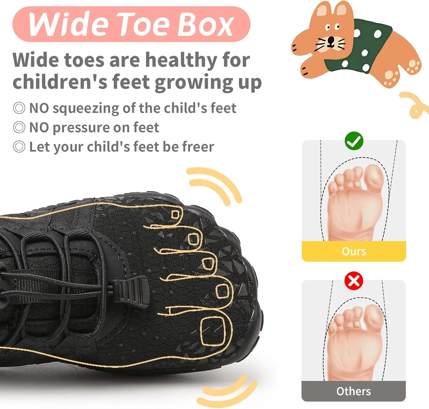 Boys Girls Barefoot Shoes Kids Toddler Wide Toe Box Minimalist Zero Drop Water Shoes Footwear Athletic Sneakers for Wrestling Hiking Camping Skateboard Climbing Running Training Sport Light Breathable